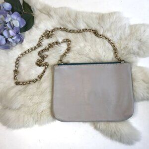 Vittoria Napoli Luxury Italian Designer Leather Mini Bag Gray Taupe Shoulder Bag